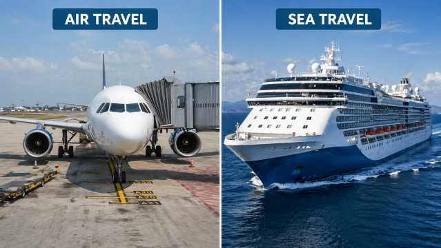 Travel to Japan by sea or air