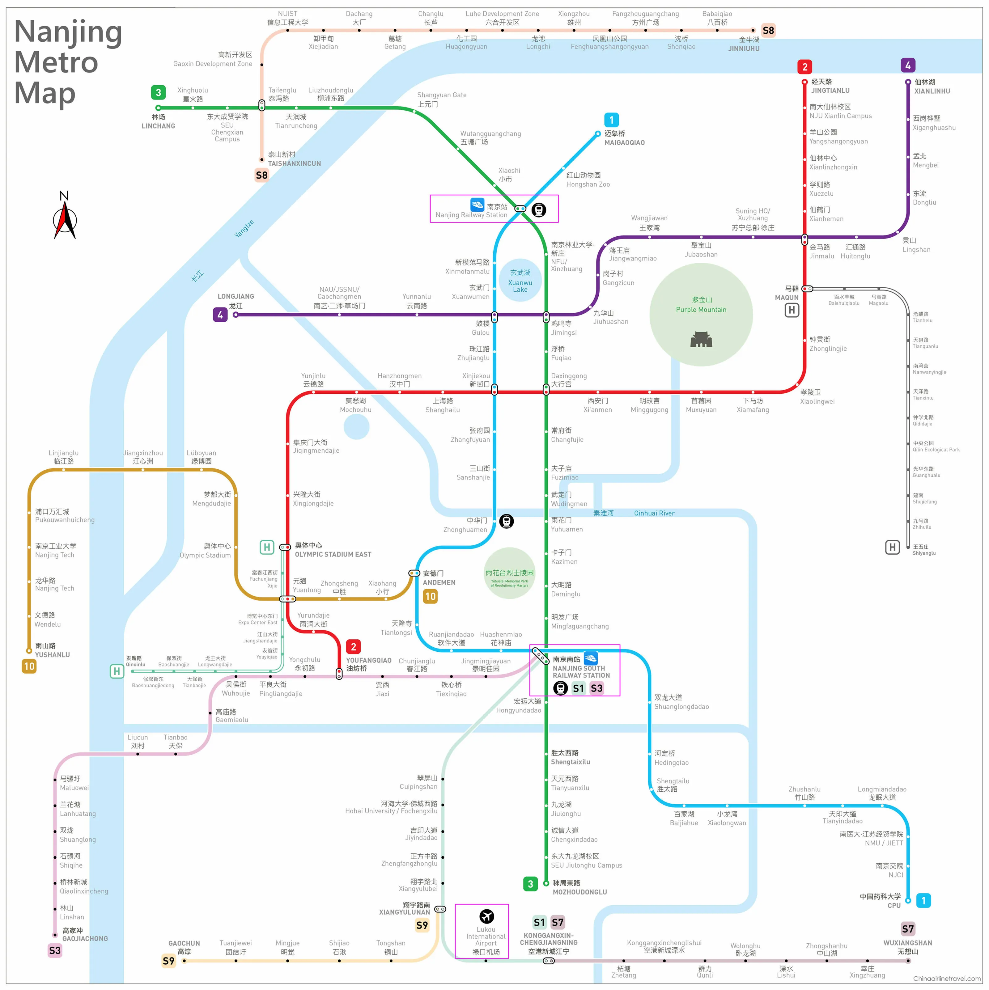 Nanjing metro map