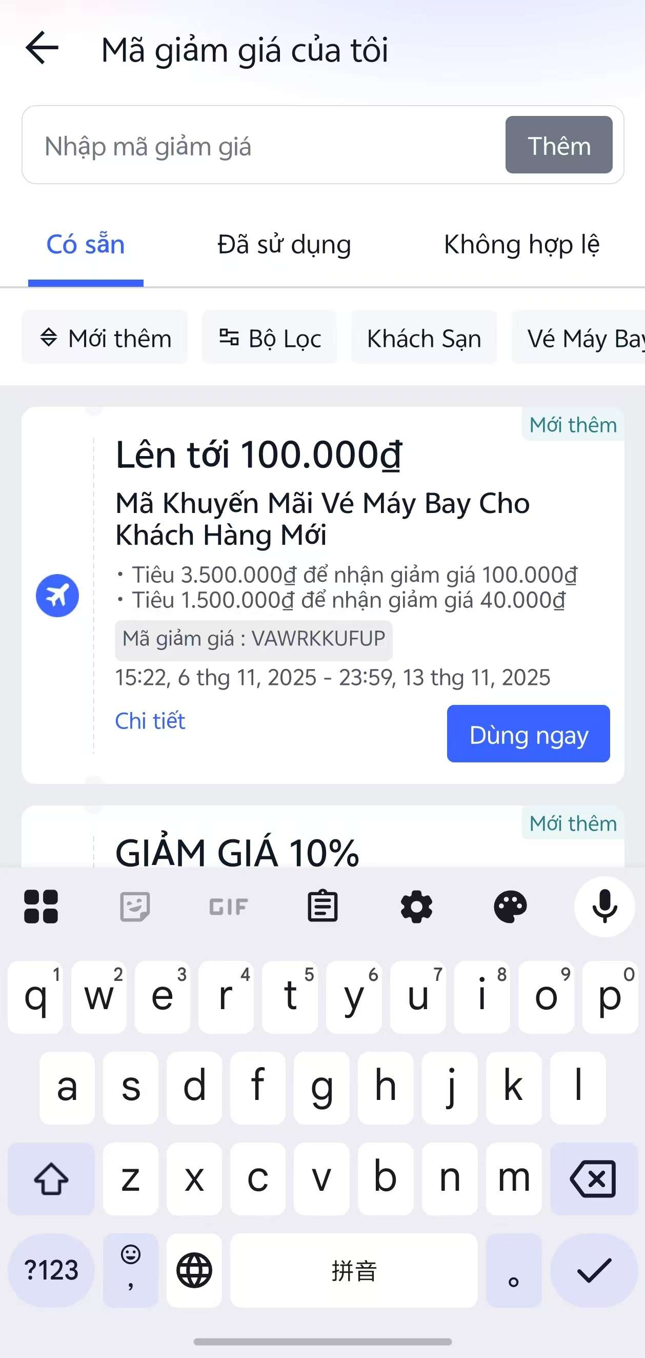 Nhập hoặc dán mã giảm giá Trip.com