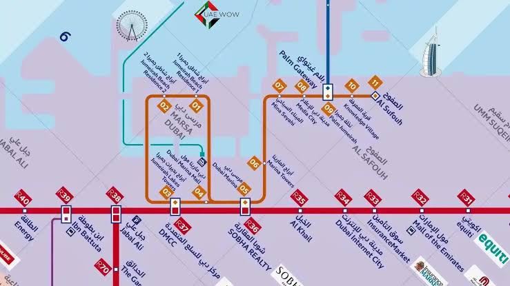Dubai Tram Map