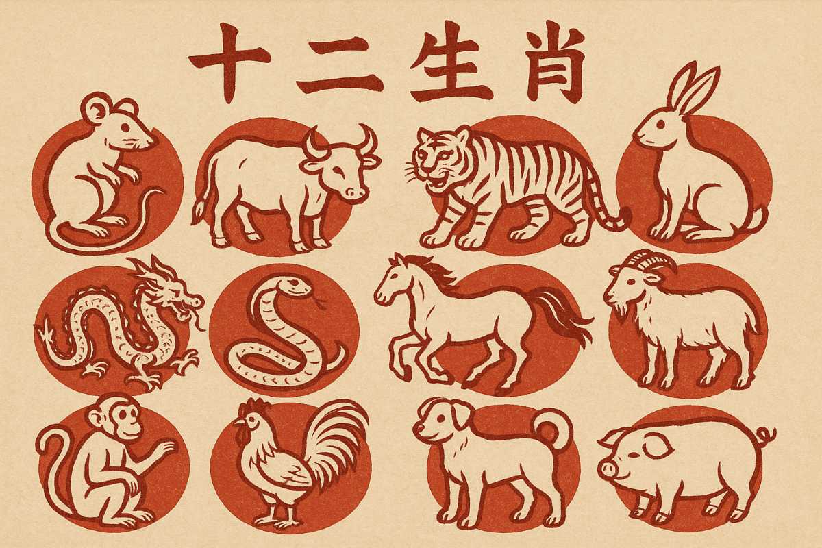 Chinese Zodiac 12 Animal Signs