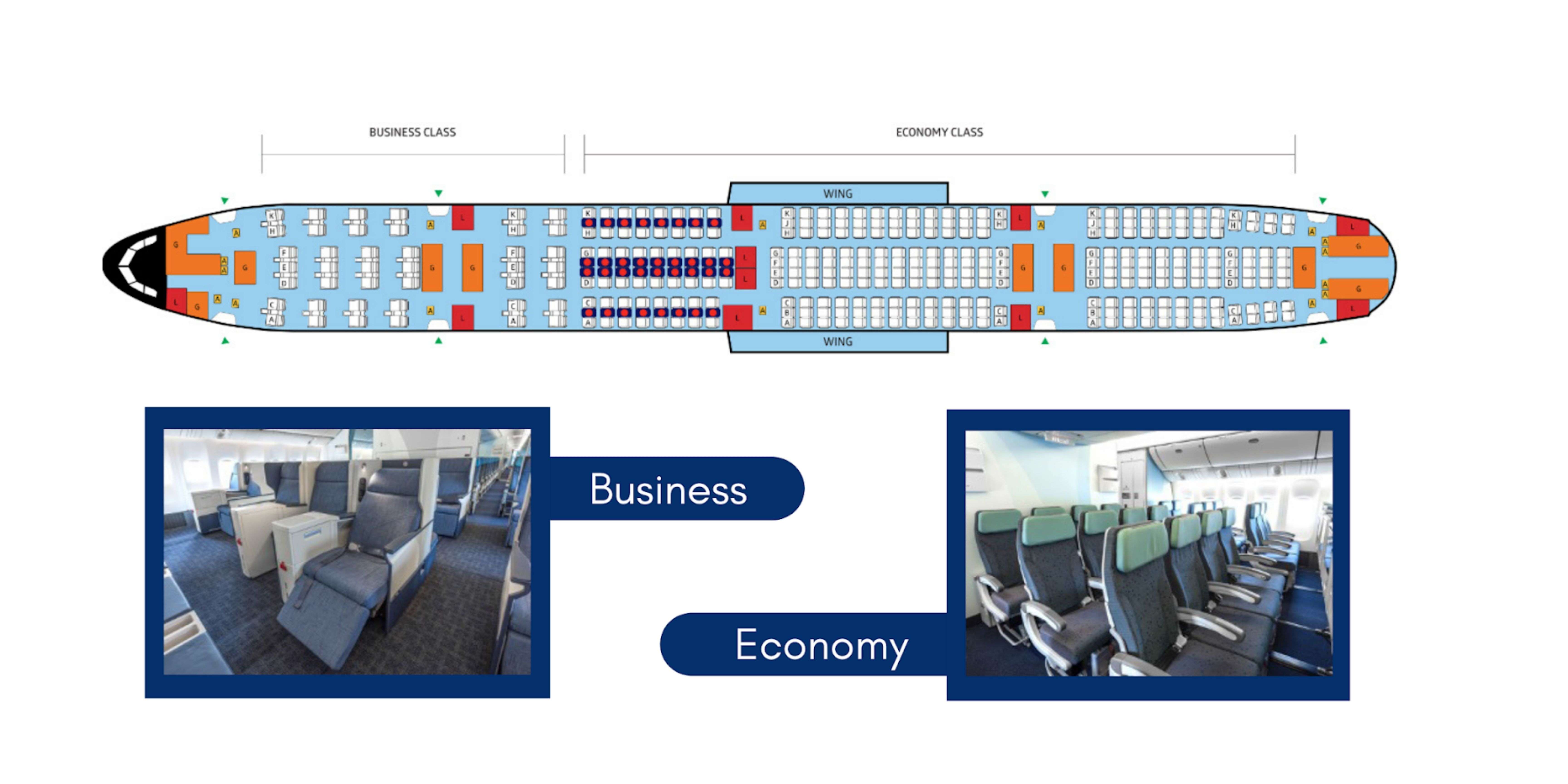Economy vs Business Seat Plan