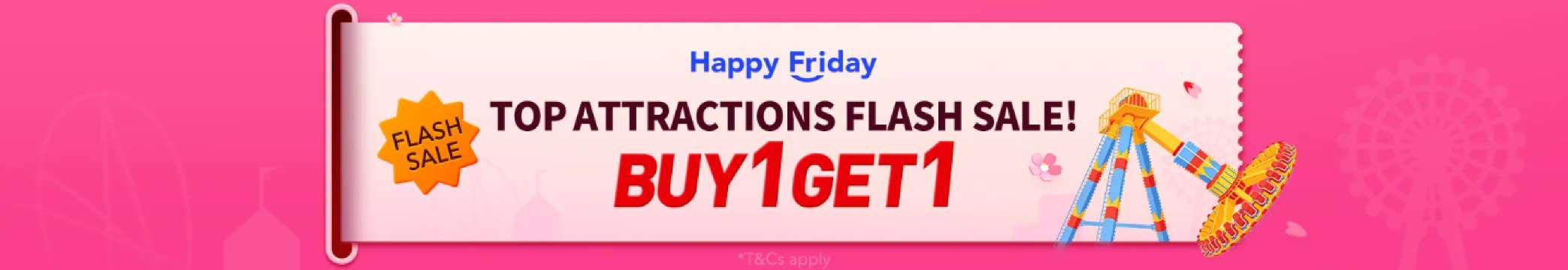 Trip.com Happy Friday: Attractions & Tours Buy 1 Get 1 Free