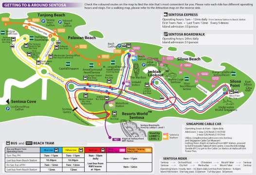 Sentosa Transport Map