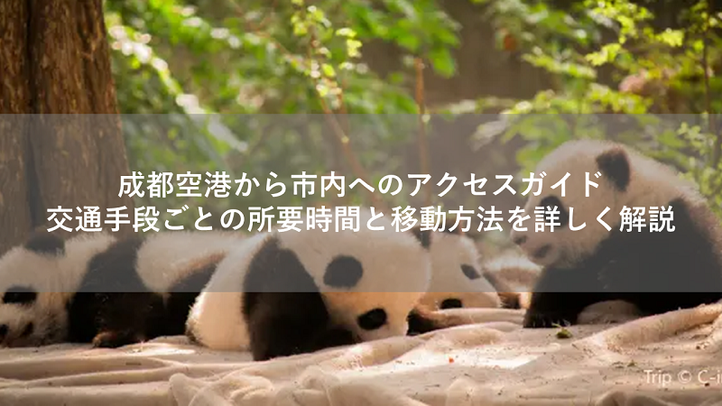 成都空港から市内へのアクセスガイド