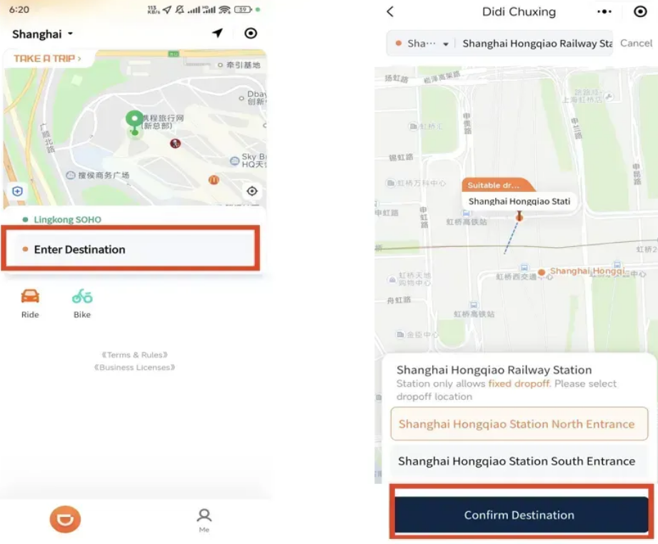How to Use DiDi App - Booking Process