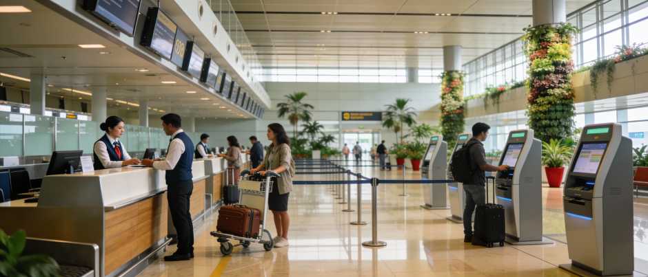 check in counters at airport