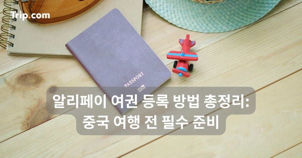 알리페이 여권 등록 방법 총정리: 중국 여행 전 필수 준비 | 트립닷컴
