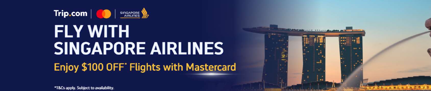 Trip.com x Singapore Airlines - Get up to $100 OFF