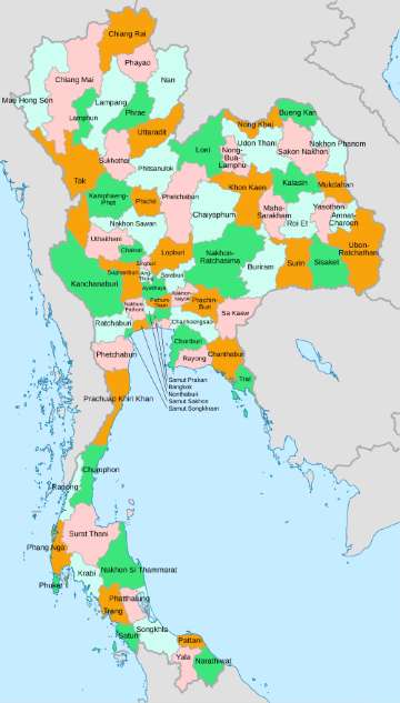 Map of Thailand Provinces