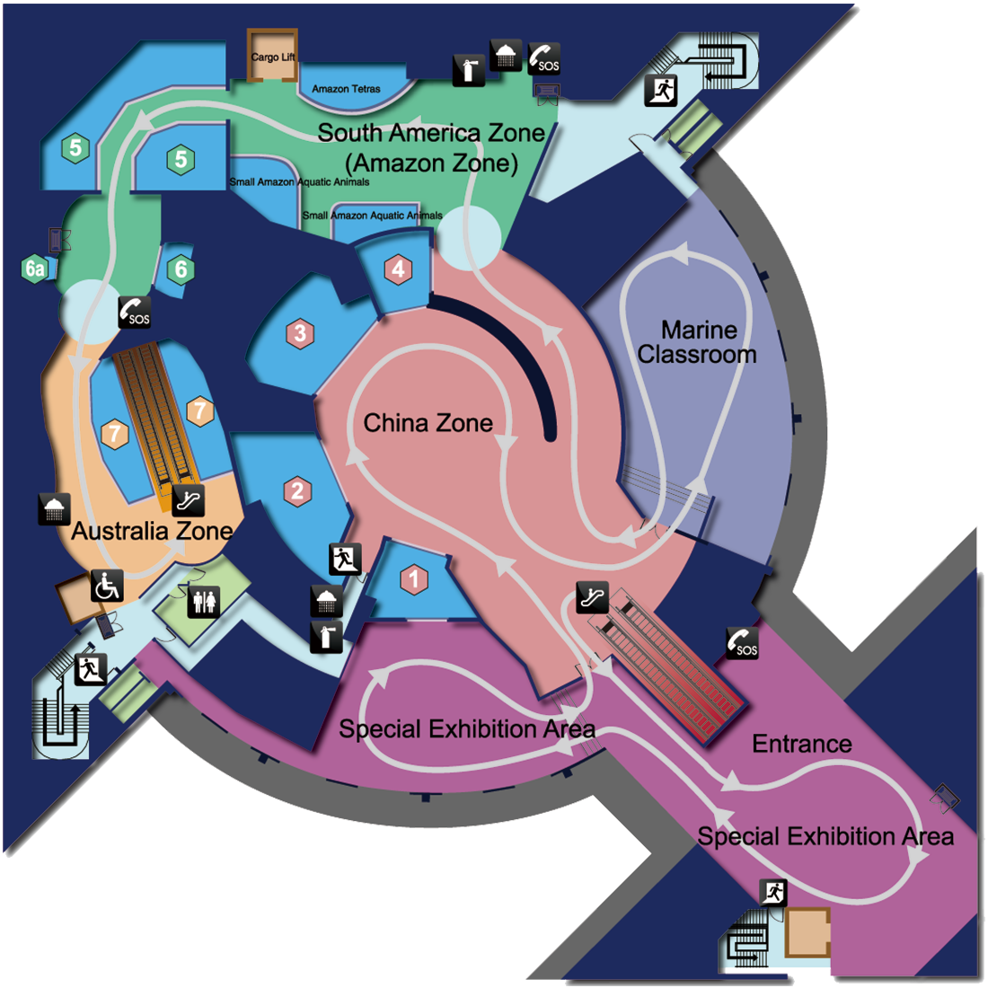 Shanghai Ocean Aquarium Map: 3rd Floor
