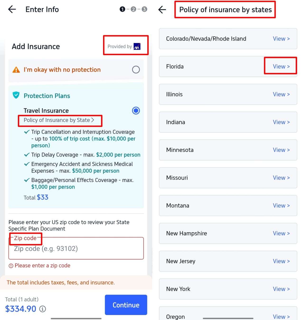  Trip.com Insurance for Flights