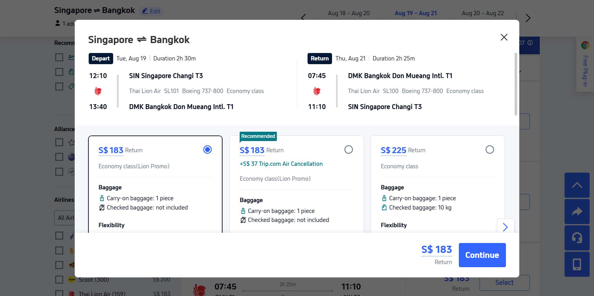 Select Your Flight on Trip.com