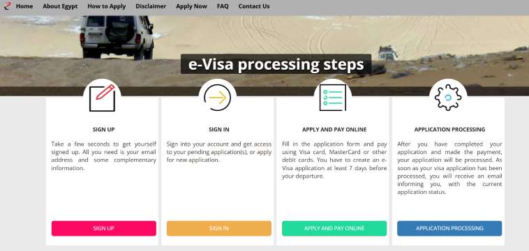 eVisa Processing Step