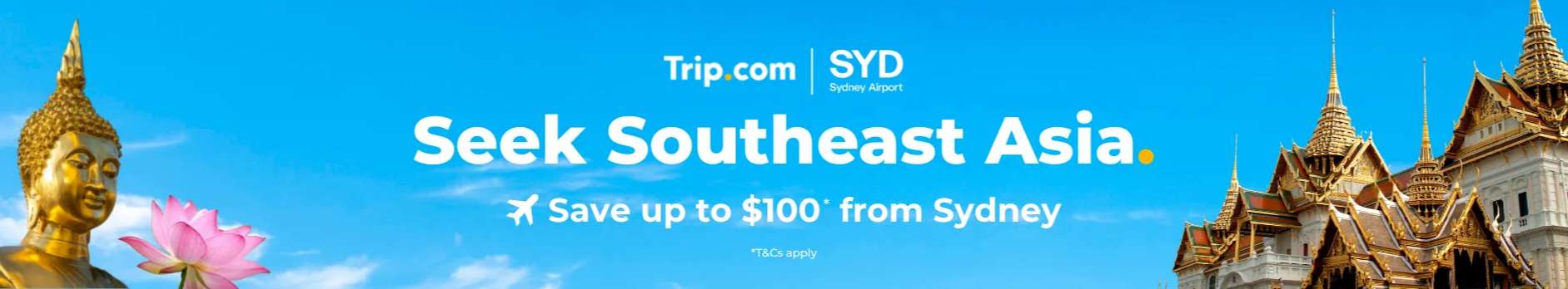 Sydney to Southeast Asia: Save Up to $100 on Flights