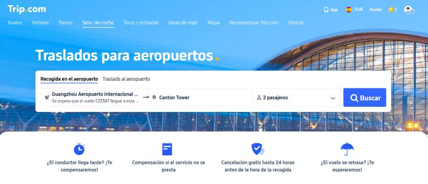 Traslados para aeropuertos