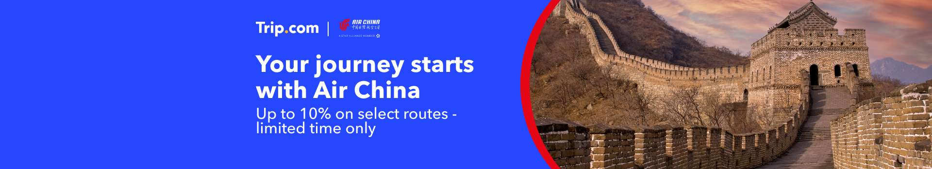 Fly with Air China | Up to 10% on Select Routes