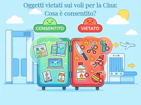 Oggetti vietati sui voli per la Cina