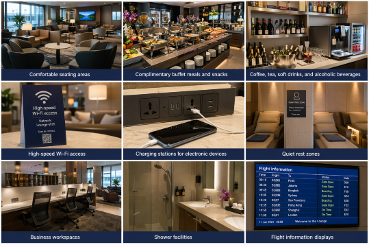 features at Incheon airport lounge