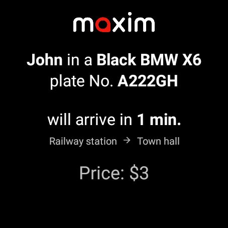 Track Driver on Maxim App
