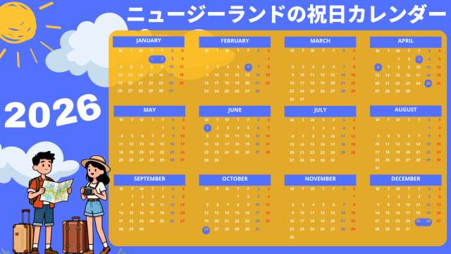 2026年ニュージーランドの祝日カレンダー