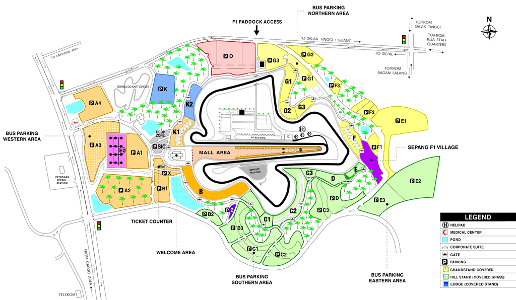 F1 Malaysia map