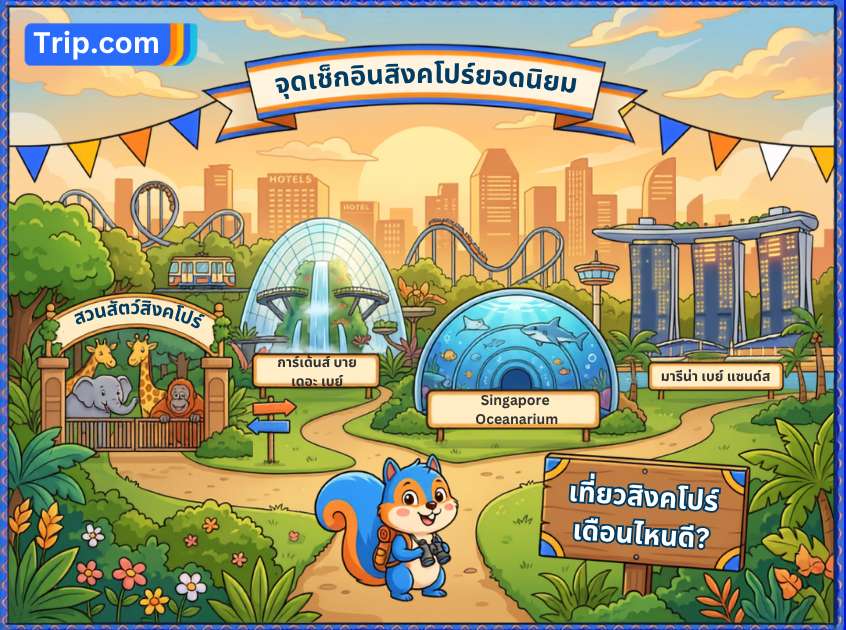 สถานที่ท่องเที่ยวยอดนิยมในสิงคโปร์
