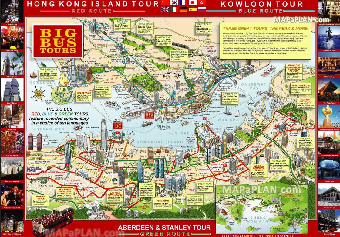 hop on hop off bus Hong Kong route map 