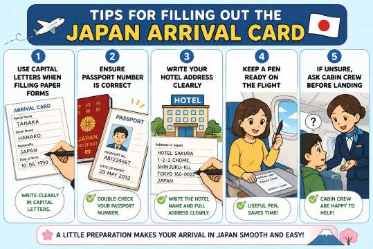 Tips Fill in Japan Arrival Card