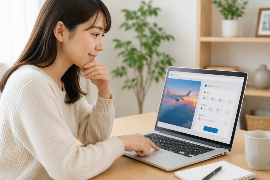 チケット予約の日本人