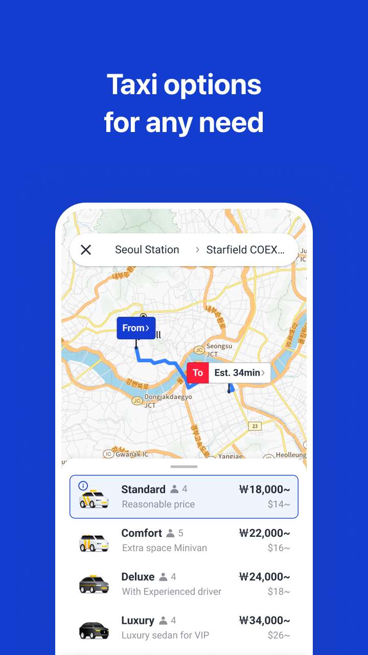 Interface K.ride app 2