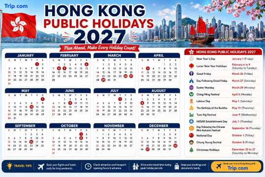 Hong Kong Public Holiday 2027 Calendar