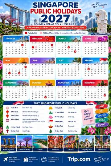 Singapore Public Holiday 2027 Calendar