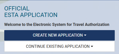 New Application for Esta Visa