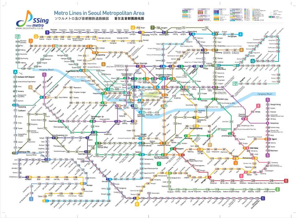 Карта метро Сеула
