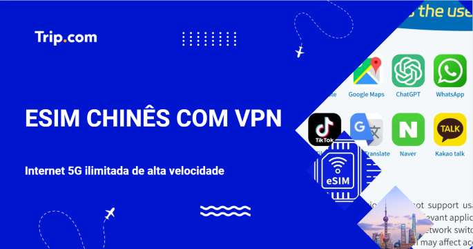 eSIM chinês com VPN