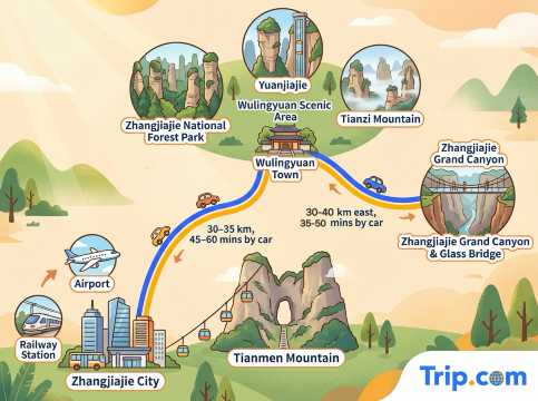 Zhangjiajie Tourist Map