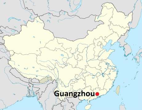Guangzhou location map