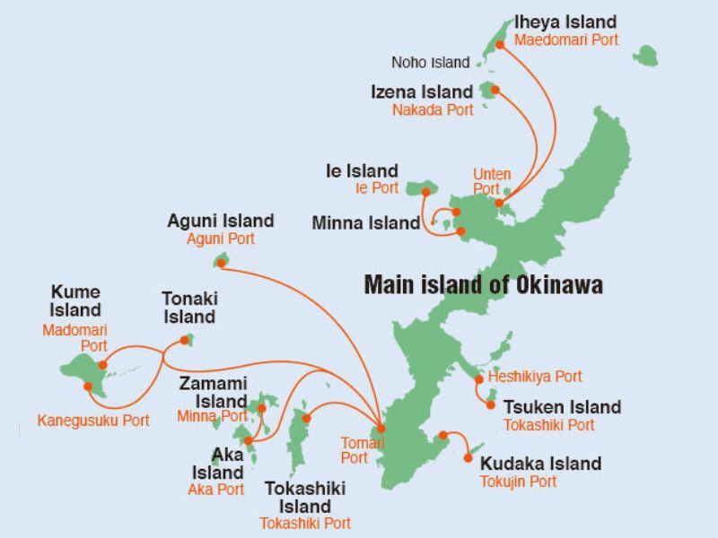 Ferry Okinawa Map