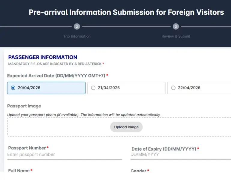 Vietnam Pre-Arrival Card