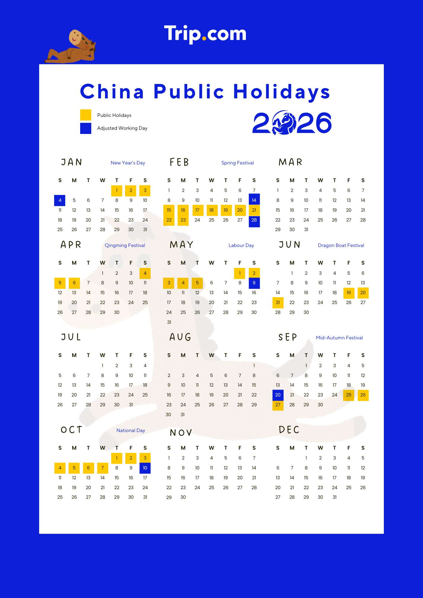 China Public Holidays 2026 Calendar