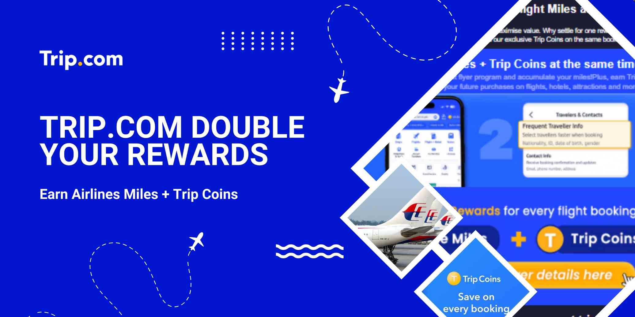 Enjoy Double Your Rewards: Earn Flight Miles & Trip Coins | Trip.com