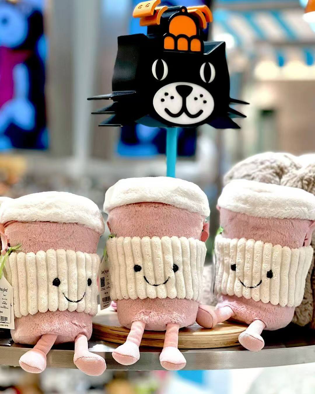 粉紅色咖啡杯斜孭袋