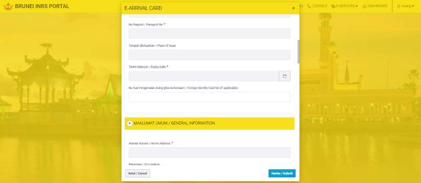 How to Fill in Brunei E-Arrival Card Online (Step by Step)