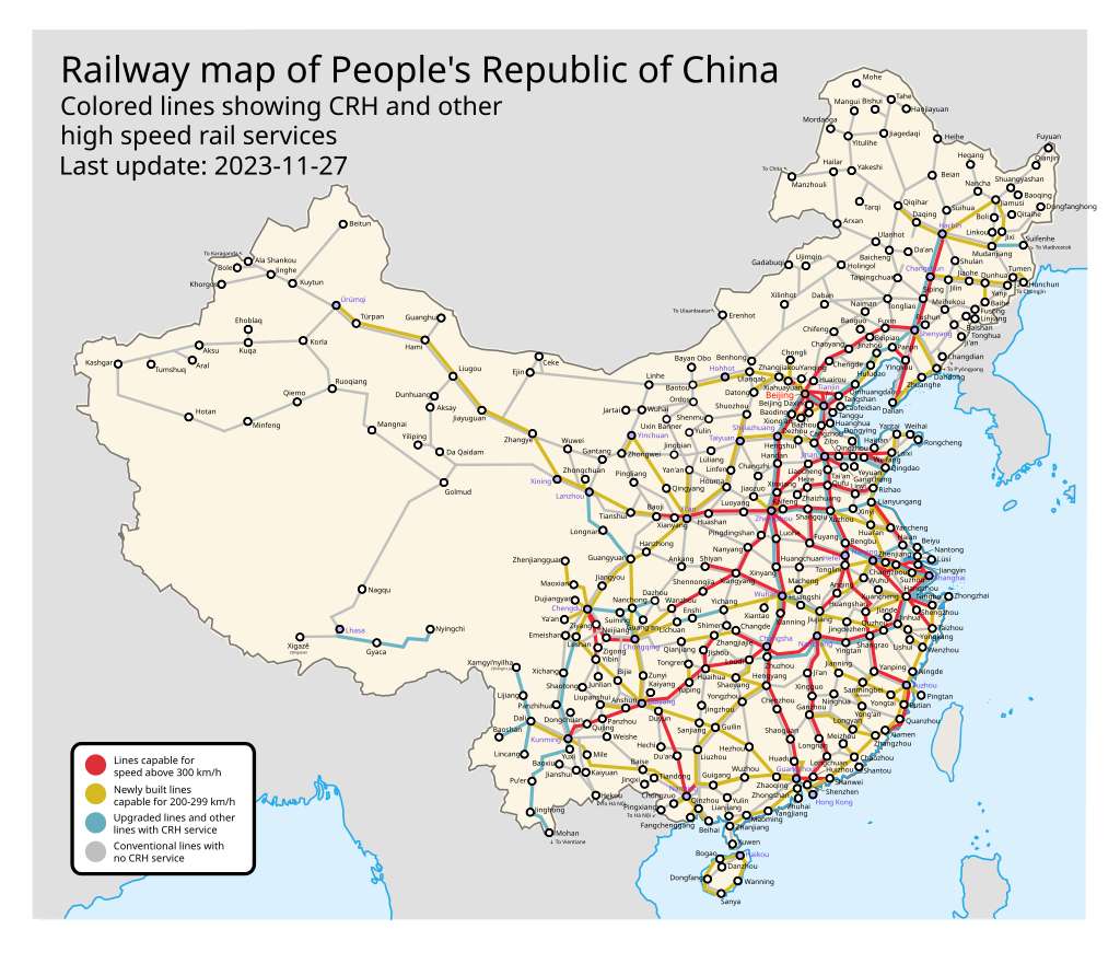 China Train Map