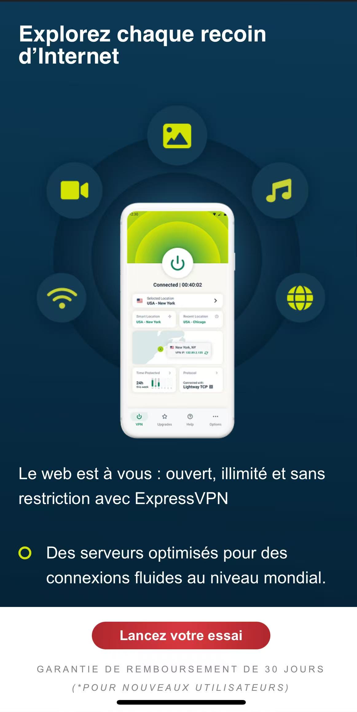 Applications des VPN recommandés
