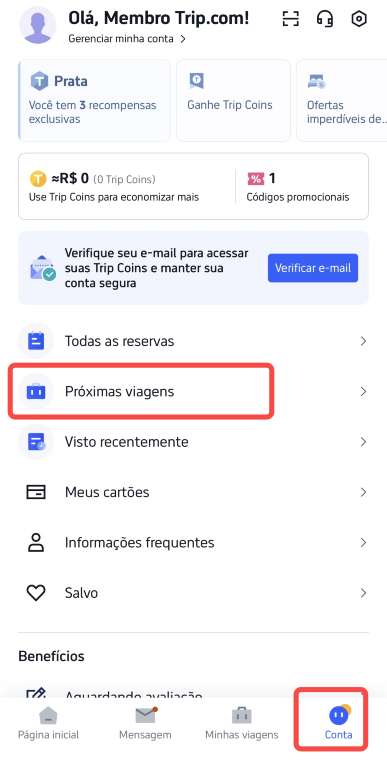 Passo 1: Encontre suas próximas viagens
