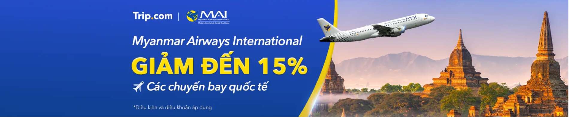 Độc quyền cùng Myanmar Airways International