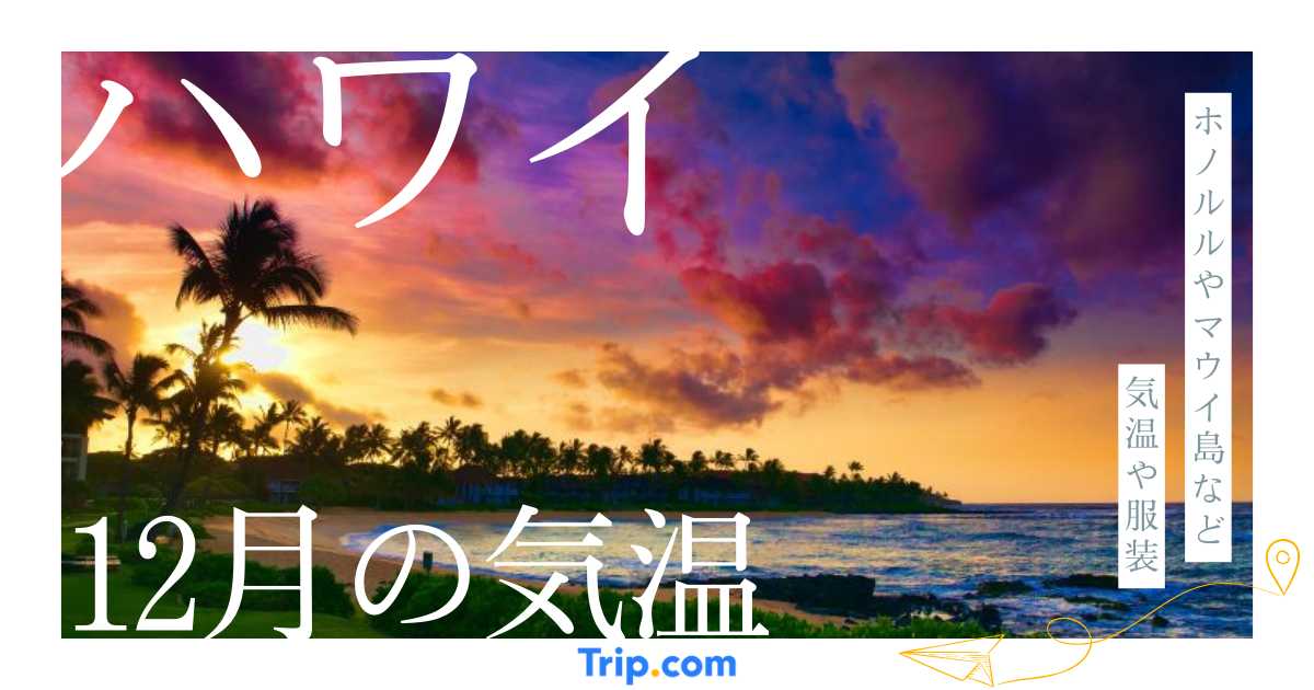 ハワイの12月の気温は？海の服装や持ち物を解説| Trip.com