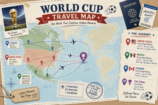 World Cup Travel Map